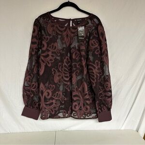 NWT Torrid Lace Top - Maroon - 1X